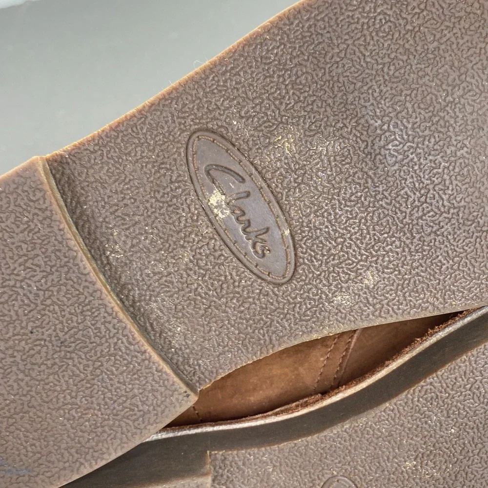 CLARKS Desert Chukka Boot Brown Leather Men's Size 9.5 M,Comfort,Ankle‎